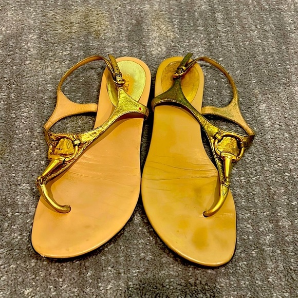 Gucci Shoes - Gucci sandals - gold